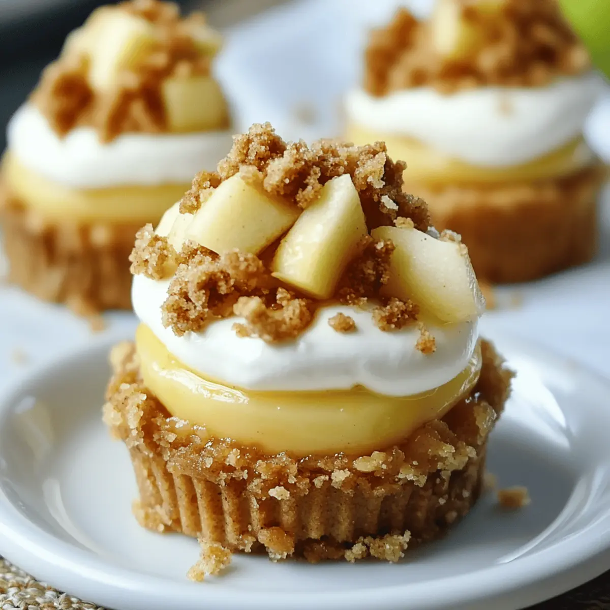 Delicious Apple Crisp Mini Cheesecakes for Cozy Fall Nights