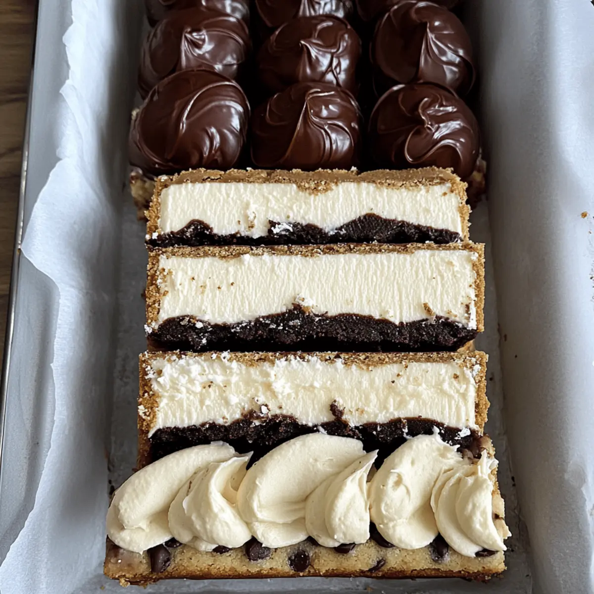 Brown Butter Chocolate Chip Cookie Cheesecake Bars Delight
