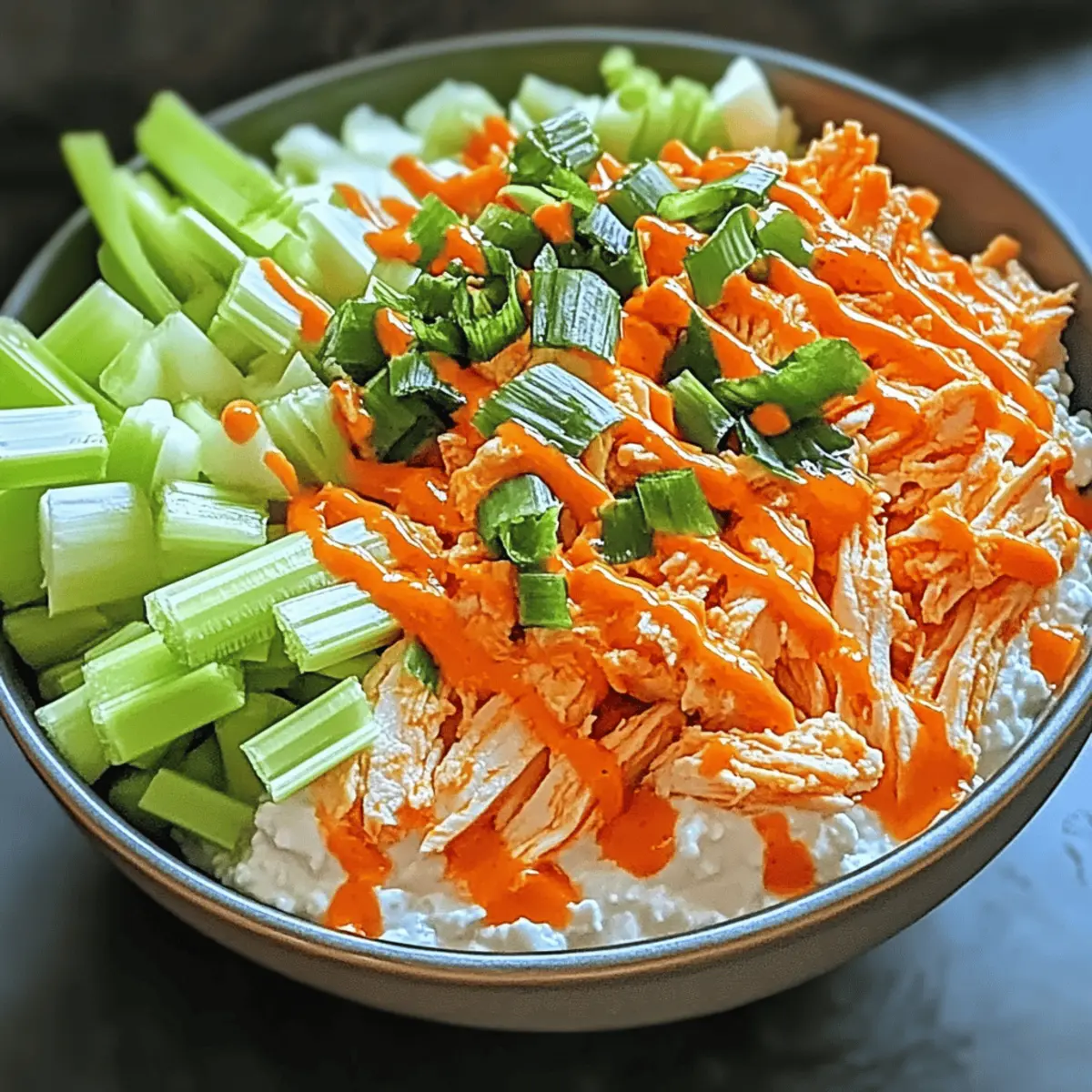 Buffalo Chicken Cottage Cheese Bowl: Spicy & Satisfying Meal