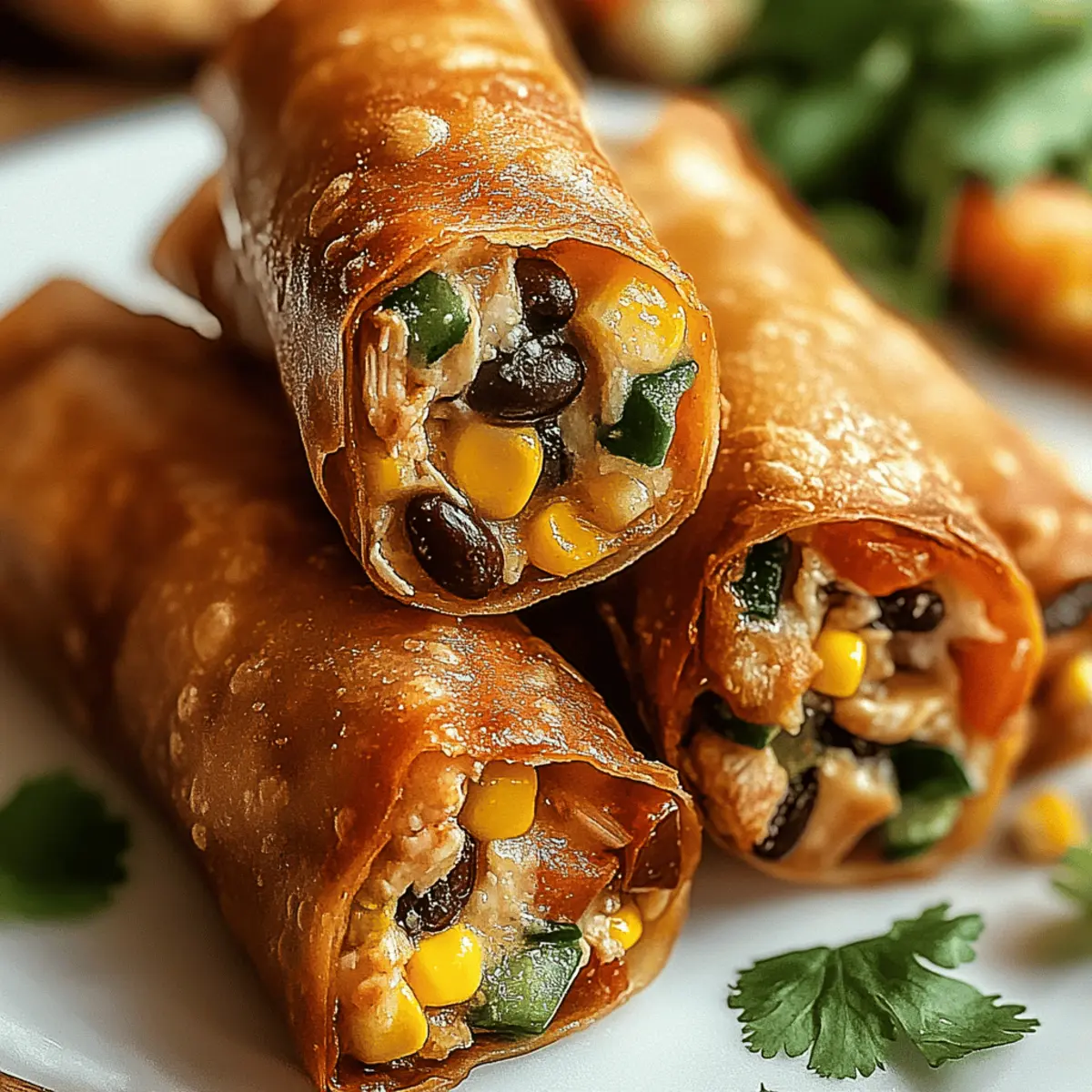 Crispy Chicken Egg Rolls with a Southwest Twist