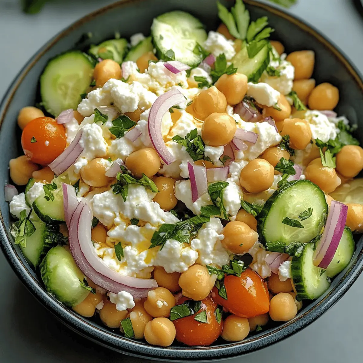 Cottage Cheese and Chickpea Salad for a Fresh, Healthy Boost