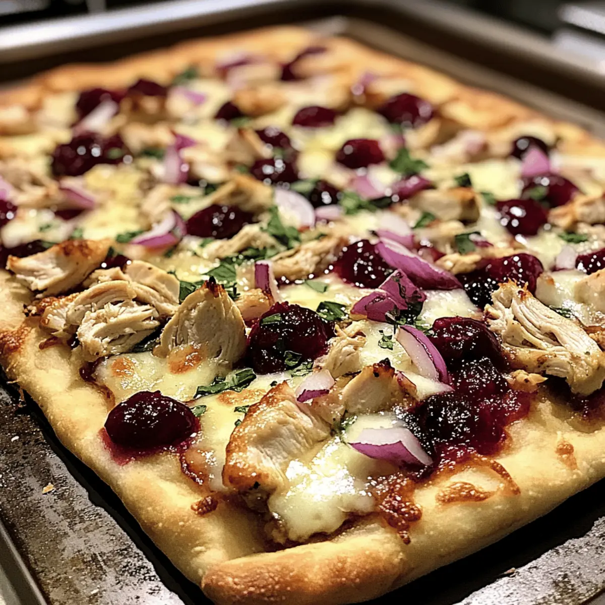 Cranberry Chicken & Brie Pizza: A Festive Flavor Explosion