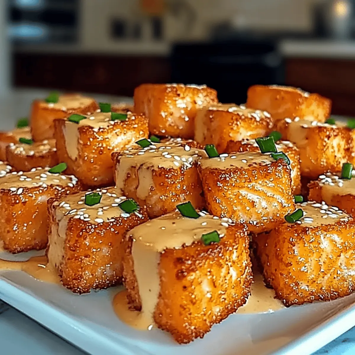 Crispy Bang Bang Salmon Bites: Quick, Zesty Flavor Delight