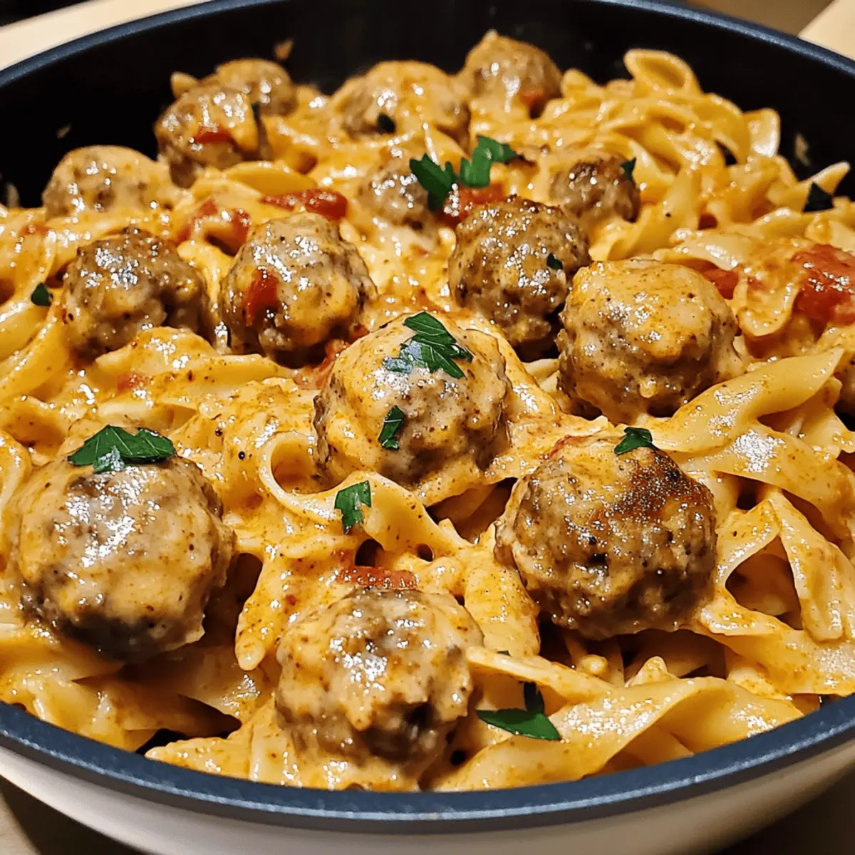 One-Pot Creamy Cajun Meatball Pasta: Easy & Flavorful Bliss