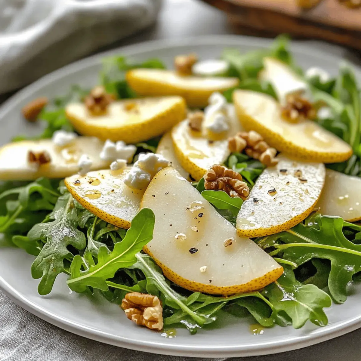 Pear and Arugula Salad with Honey Vinaigrette Bliss