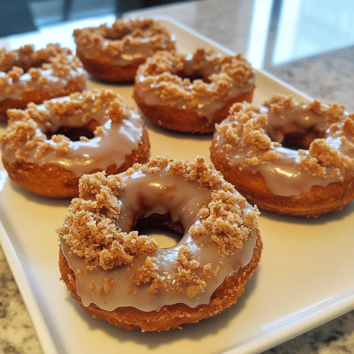 Pumpkin Glazed Donuts with Crumb Topping: Fall’s Delightful Treat