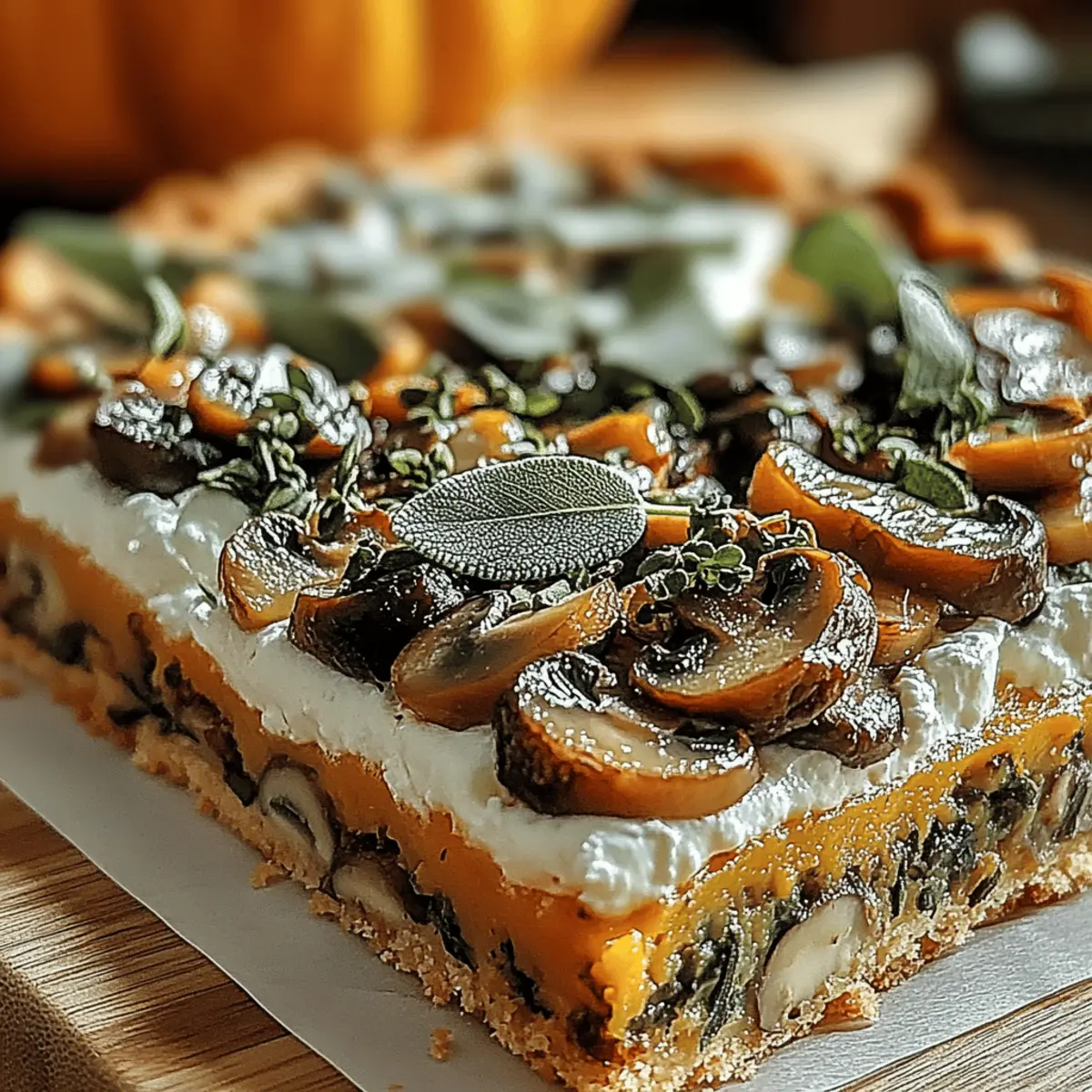 Cozy Pumpkin Sage & Mushroom Tart for Autumn Gatherings