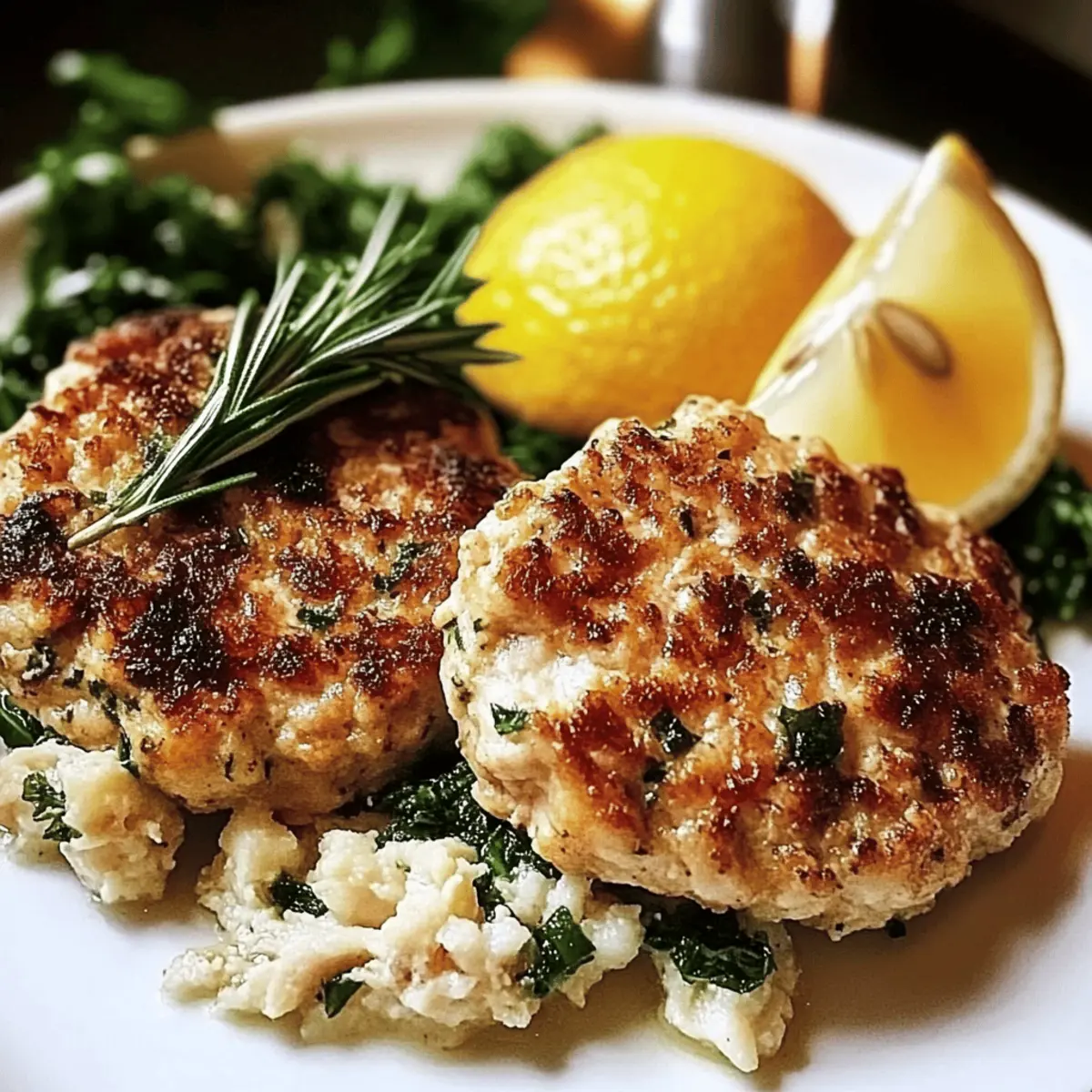 Savory Rosemary Lemon Chicken Patties for a Fresh Dinner Delight