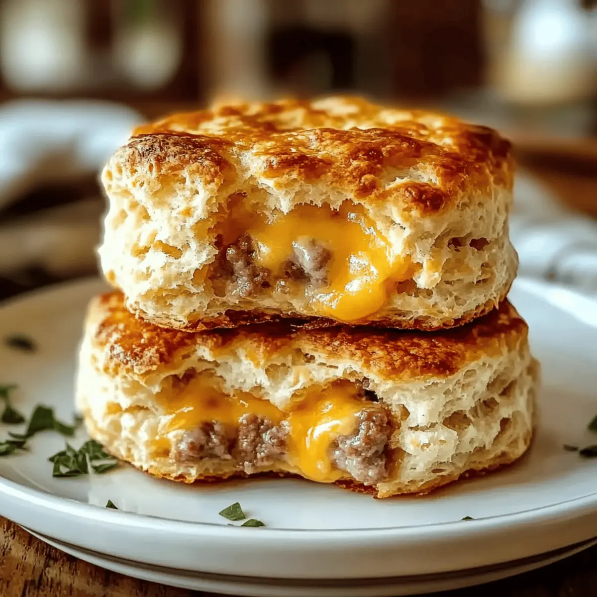 Sausage Cheese Butter Swim Biscuits: Comfort in Every Bite