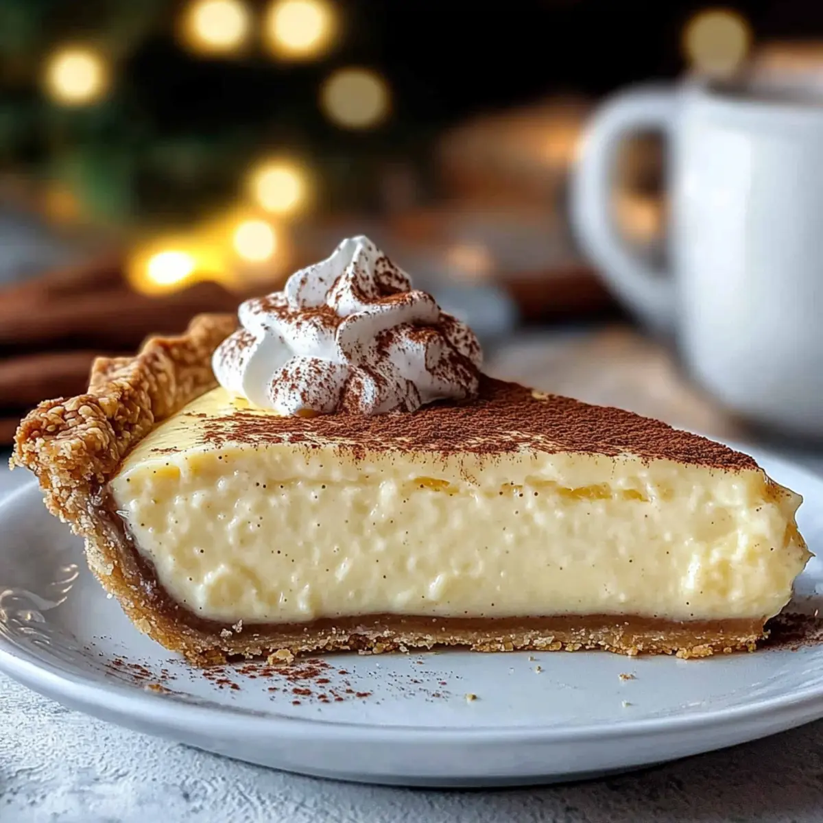 Christmas Eve Cinnamon-Vanilla Custard Pie for Festive Cheers
