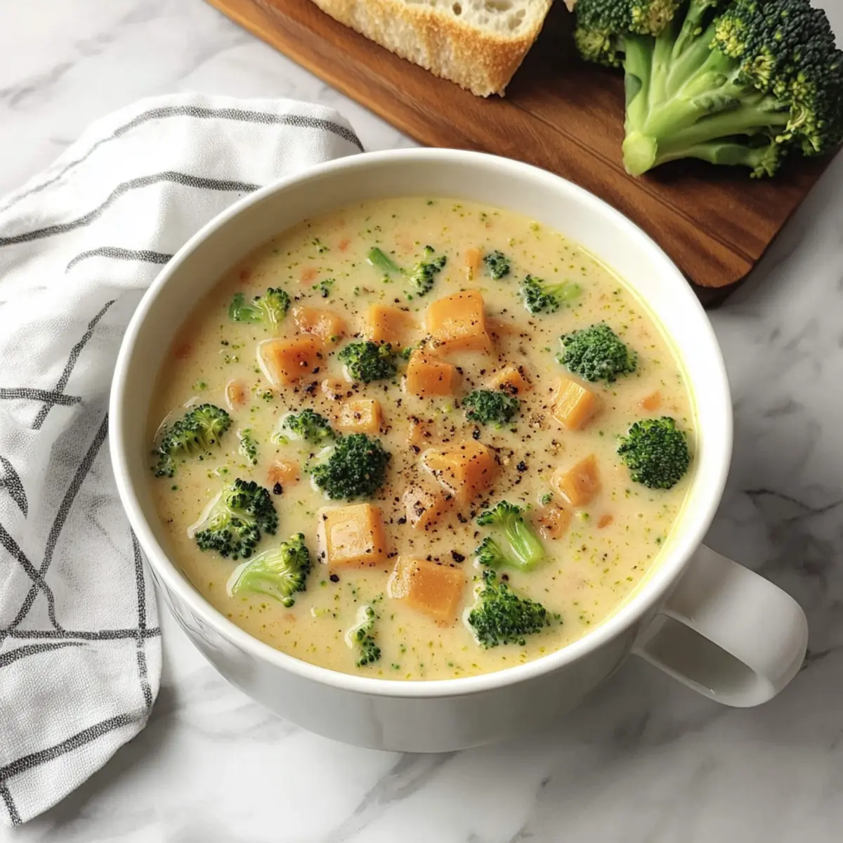 Creamy Smoked Gouda Broccoli Soup in Just 30 Minutes
