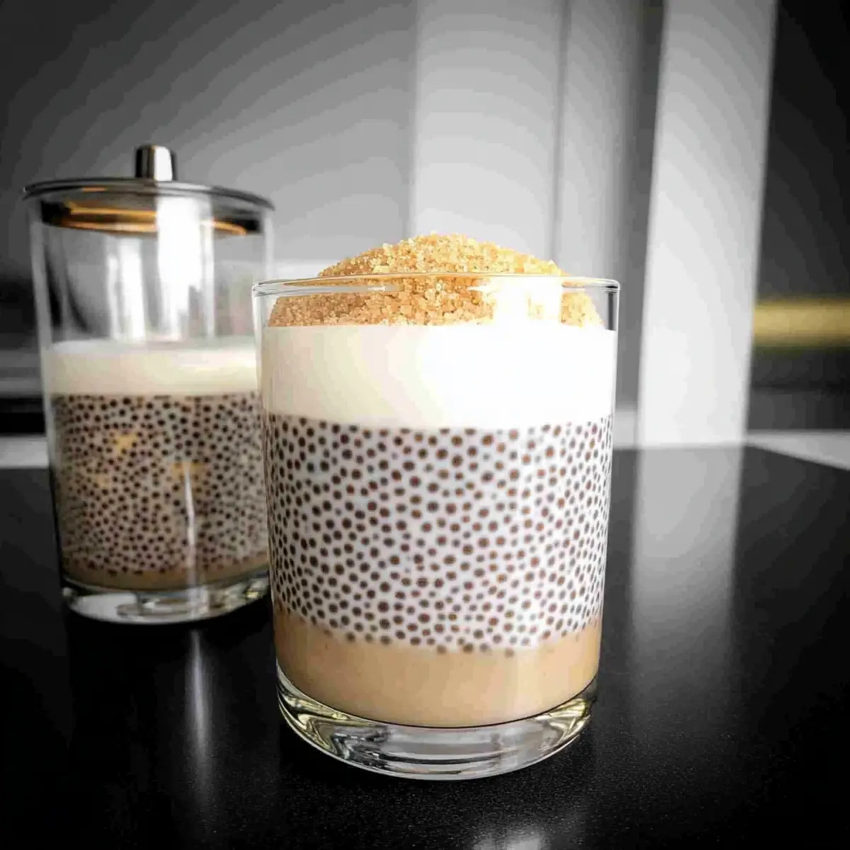 Bubble Tea Pudding – Chia & Salted Foam for Sweet Cravings