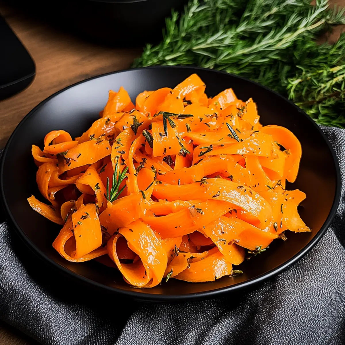 Delicious Carrot Ribbons with Rosemary Butter Sauce Made Easy