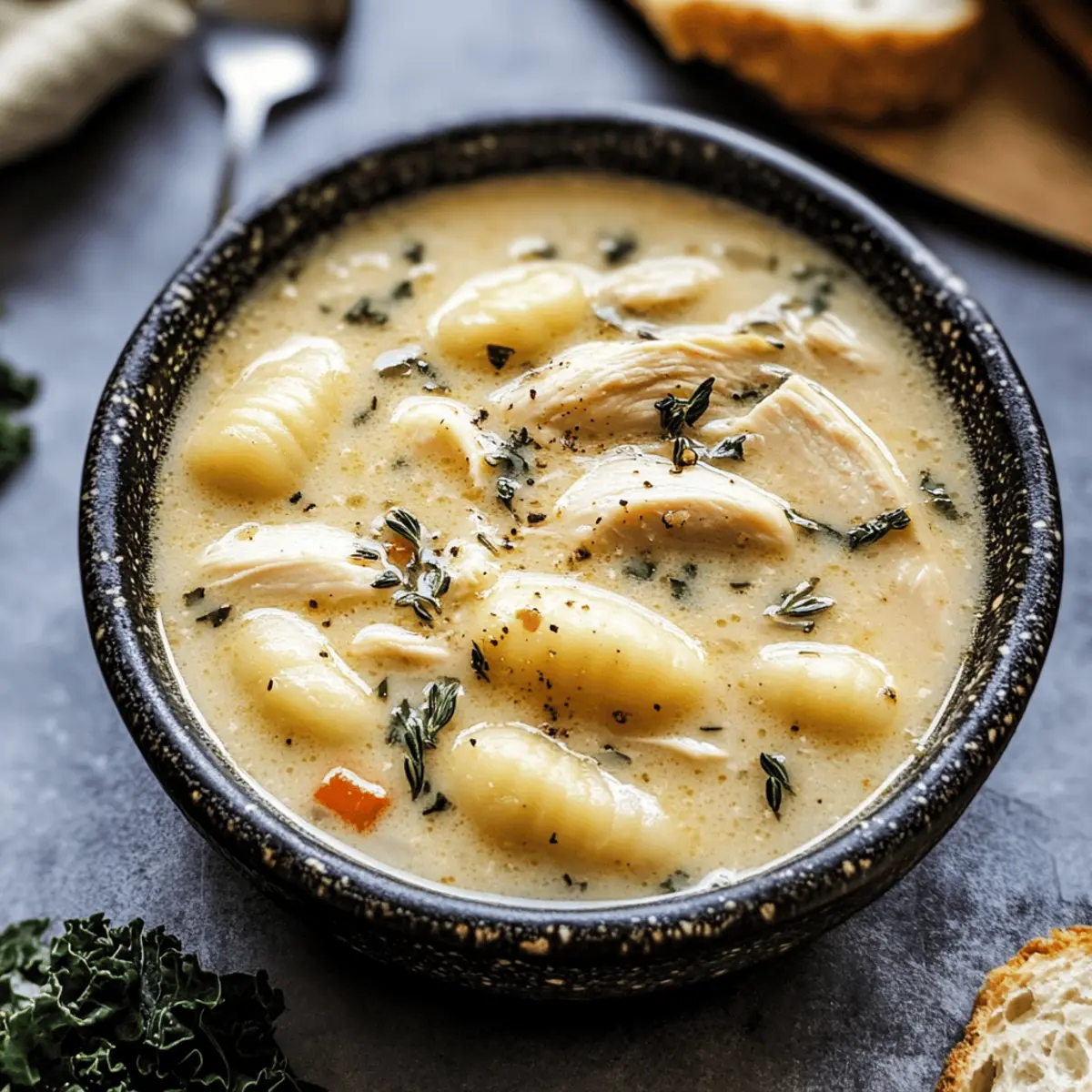 Creamy Garlic Chicken Gnocchi Soup: Cozy Comfort in Every Bowl