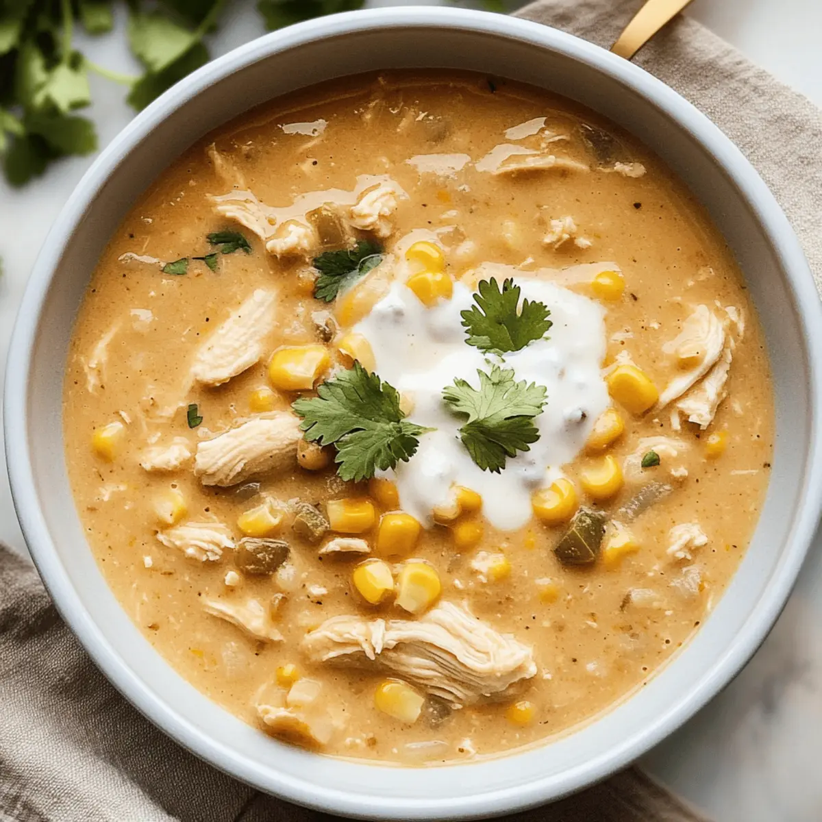 Crockpot Sweet Corn & Pepper Jack White Chicken Chili Bliss