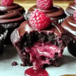 Decadent Raspberry Chocolate Lava Cupcakes