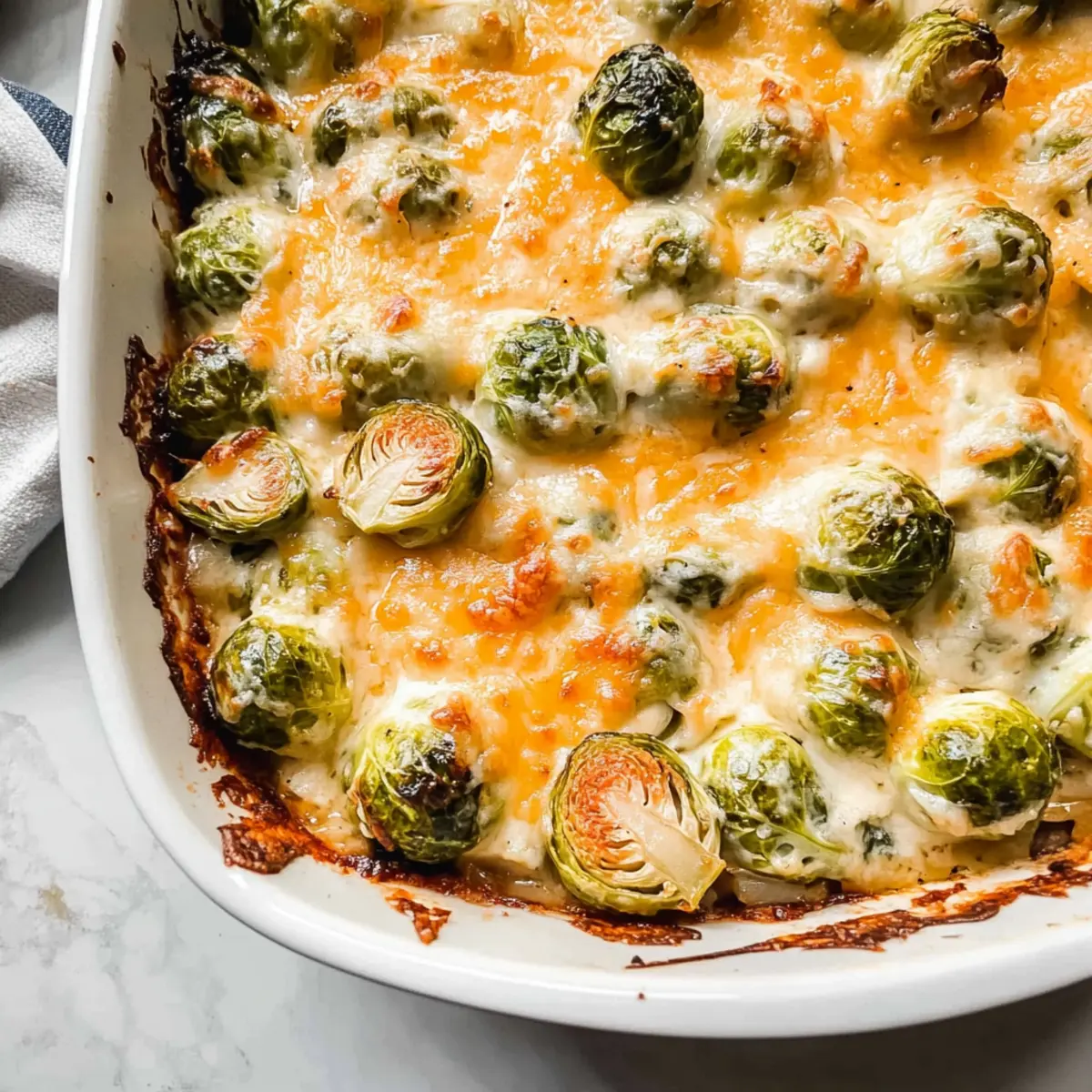 Garlicky Creamy Brussels Sprouts Au Gratin That's Pure Comfort