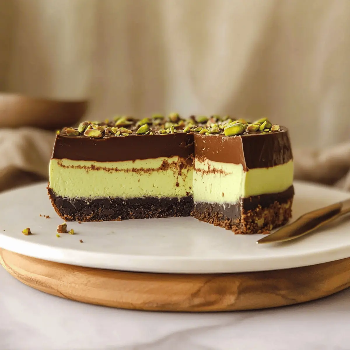 Indulge in No Bake Dubai Chocolate Cheesecake Bliss