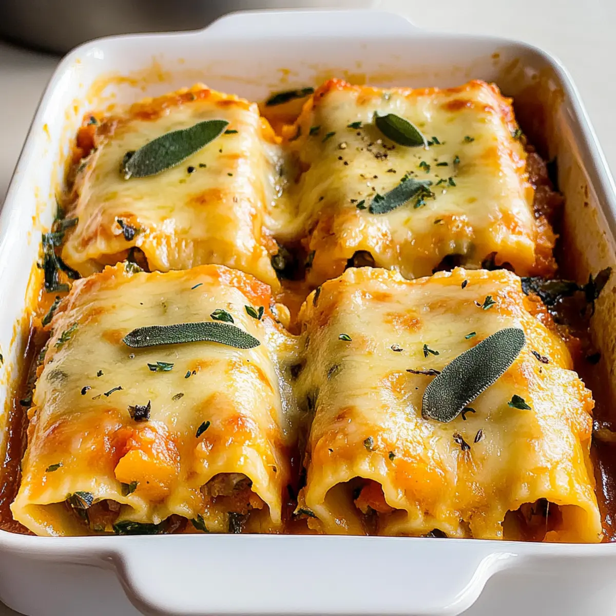 Savory Roasted Garlic Butternut Squash Lasagna Roll-Ups Delight