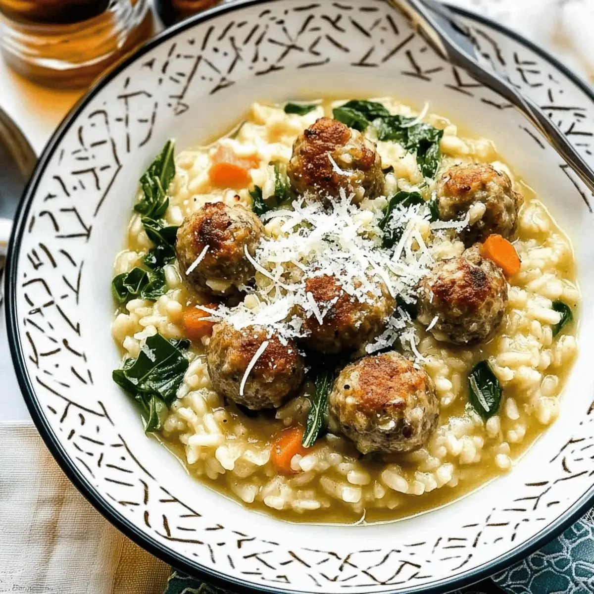 Creamy Wedding Risotto with Savory Meatballs Made Easy