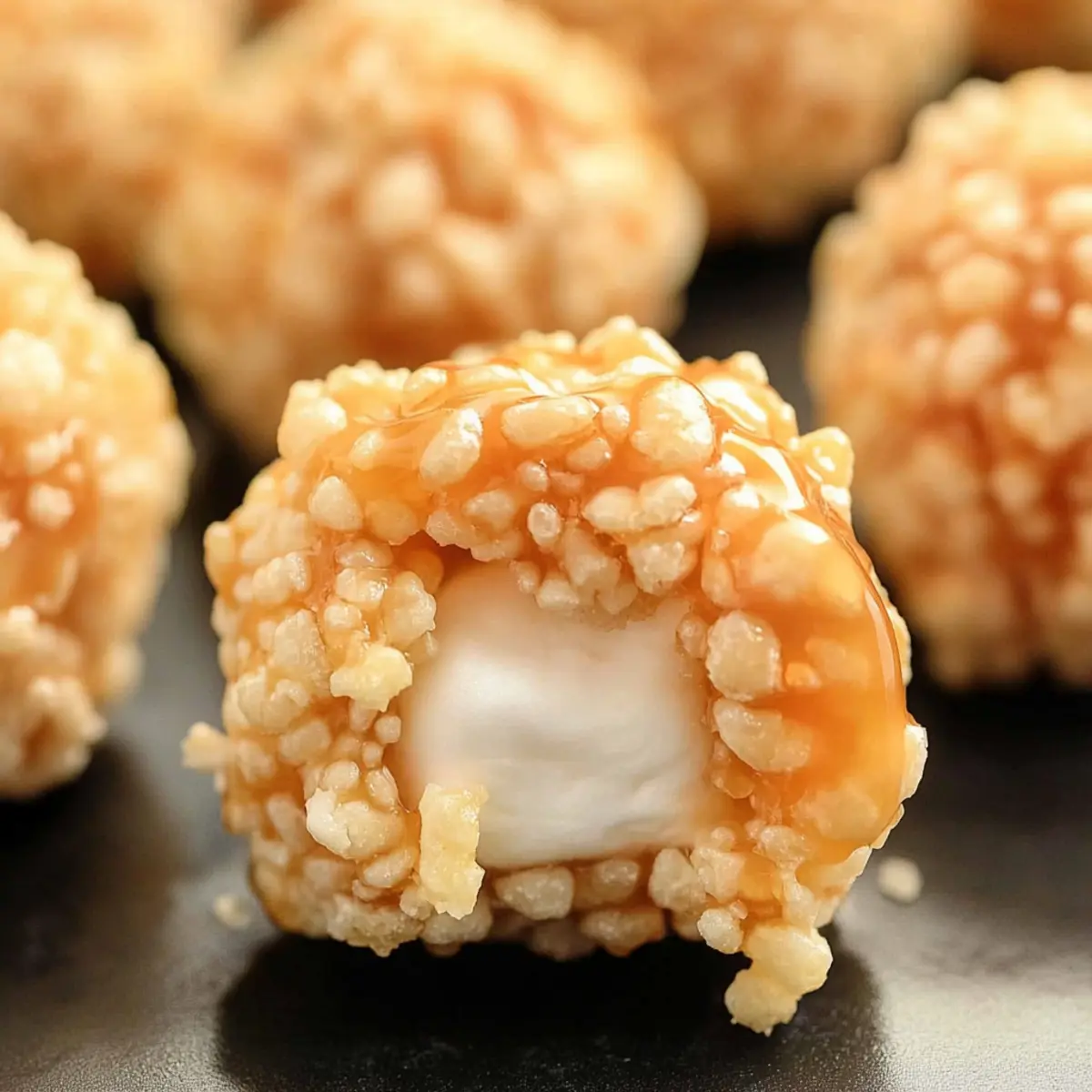 Caramel Marshmallow Rice Krispie Balls - A Sweet Family Treat