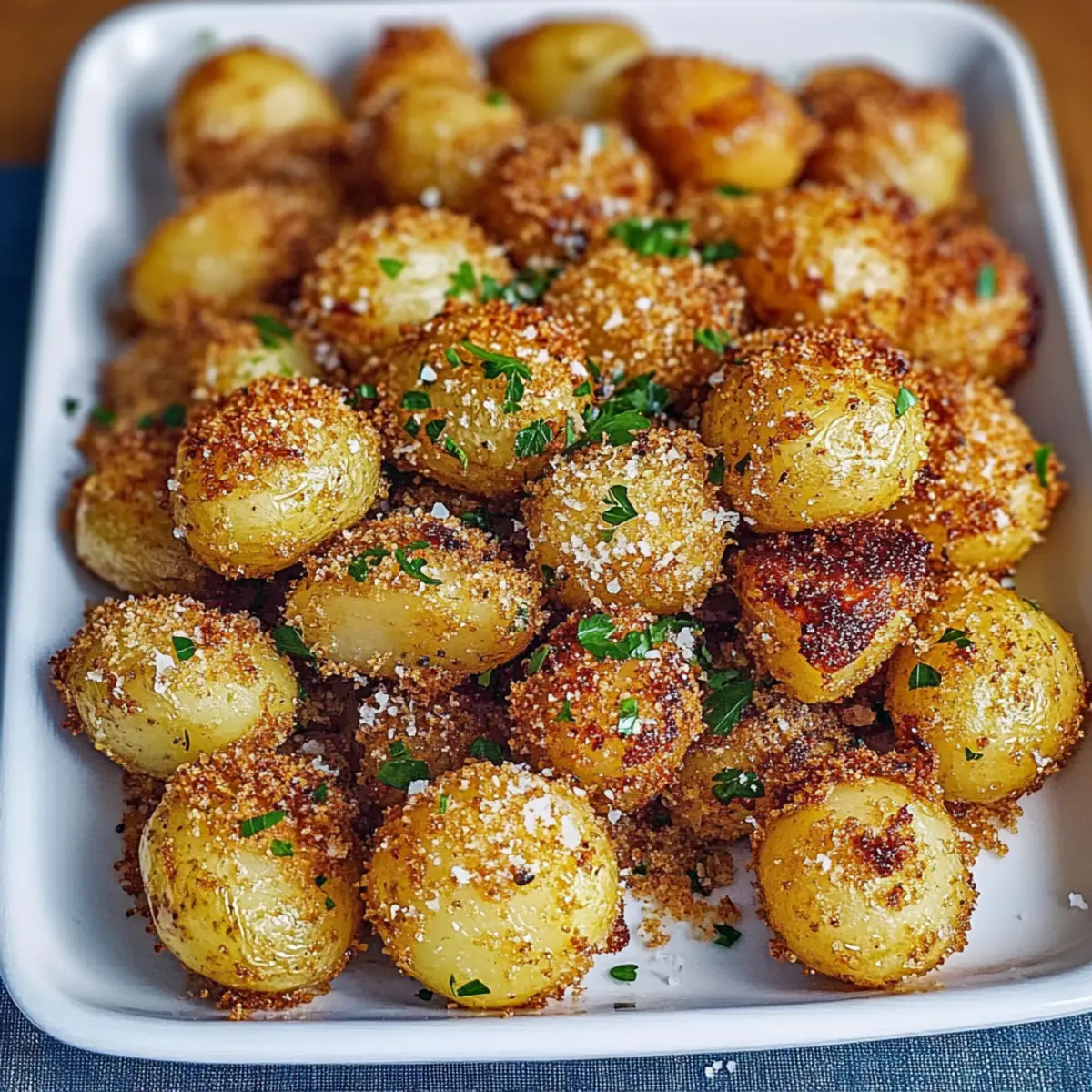 Crispy Parmesan Crusted Baby Potatoes for Ultimate Crunch