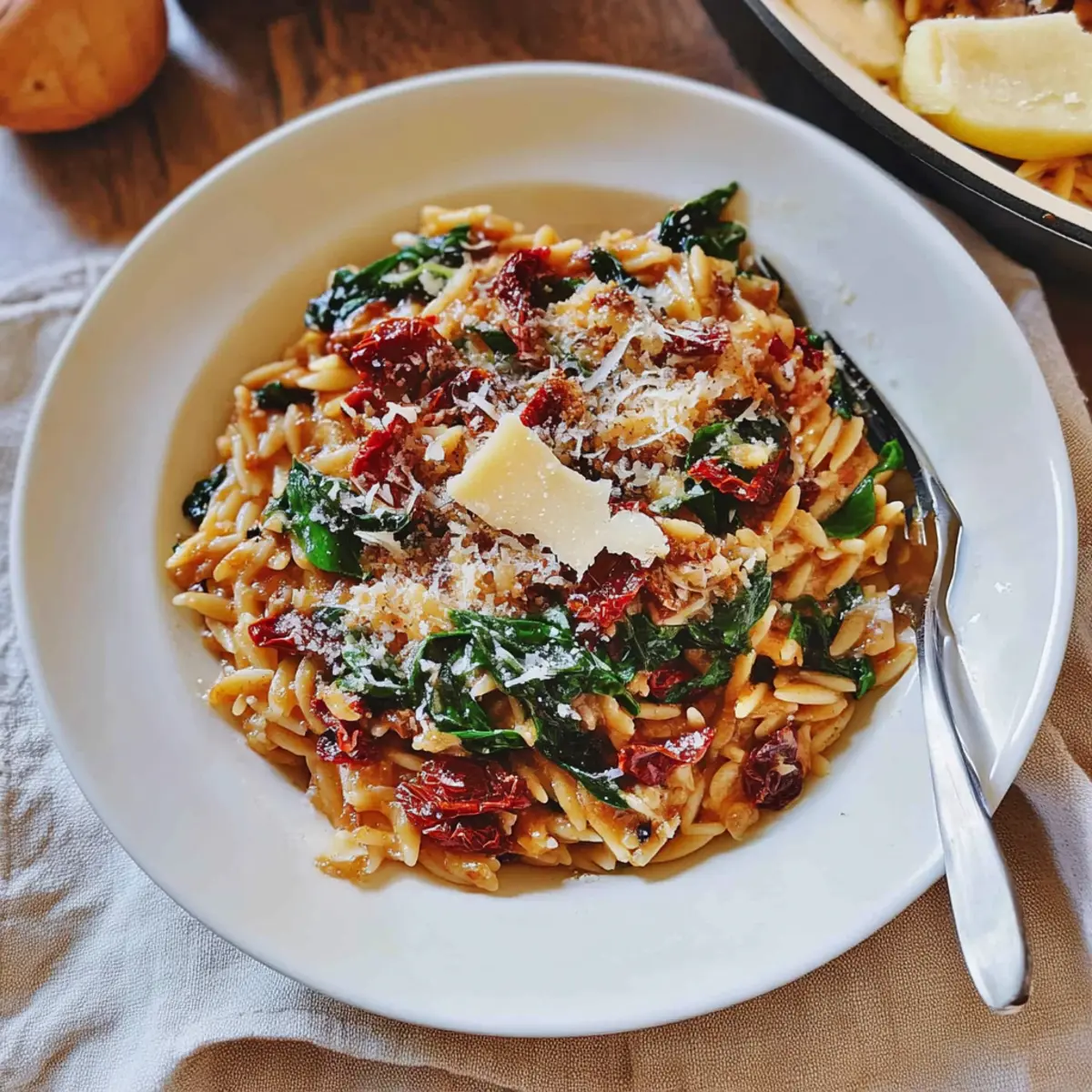 Dump and Bake Vegan Tuscan Orzo for a Quick Flavor Boost