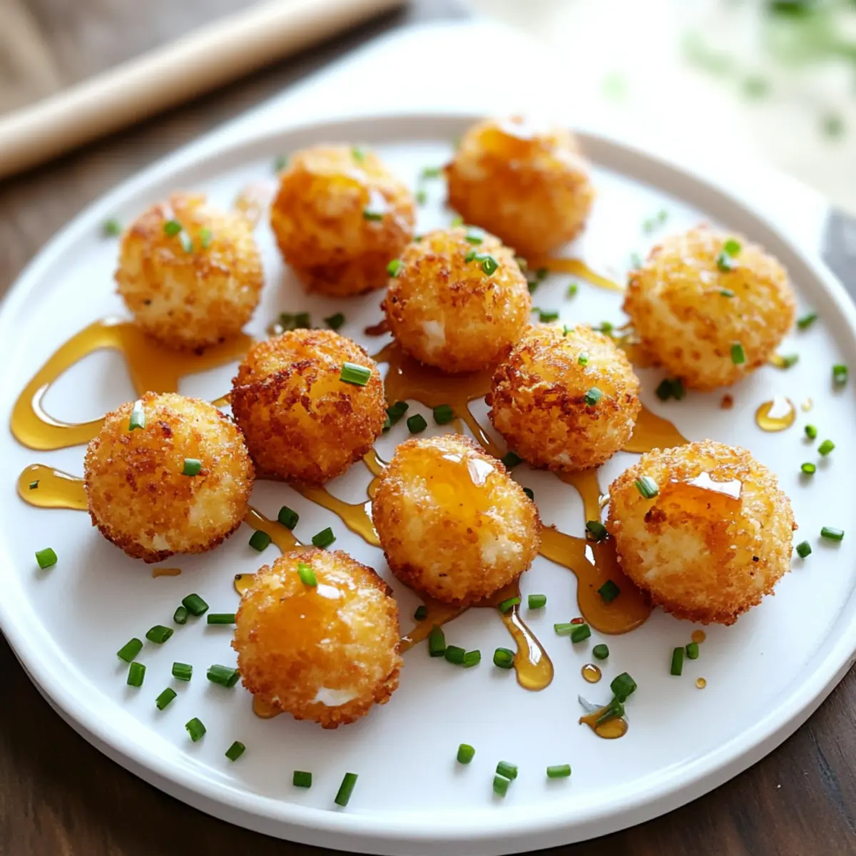 Crispy Goat Cheese Poppers with Honey for Irresistible Snacking