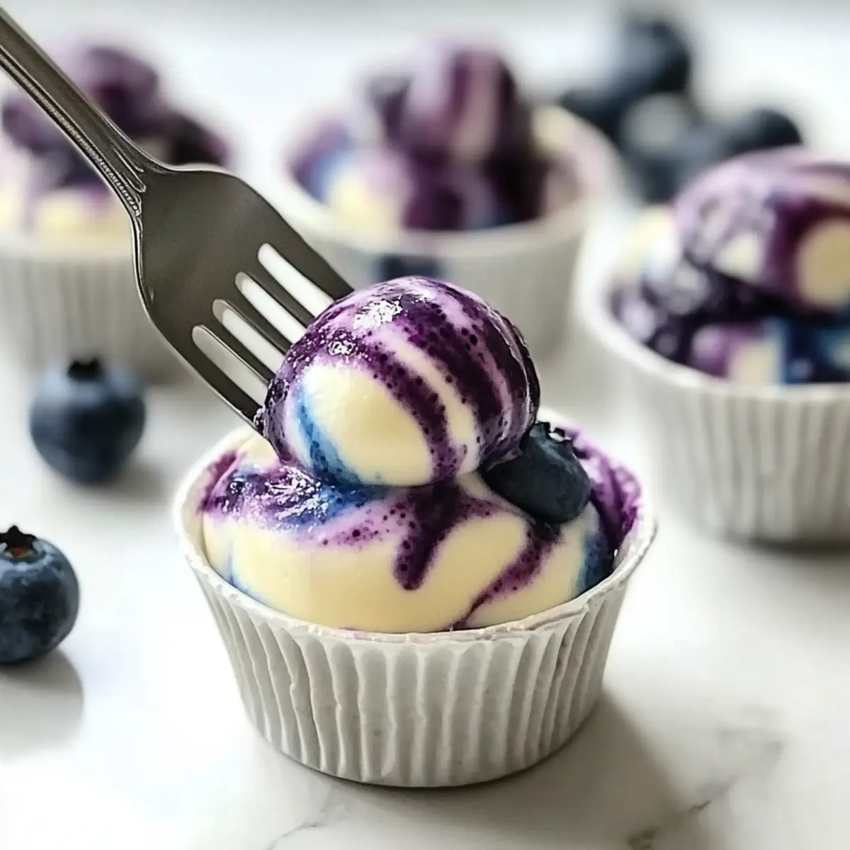 Delicious Blueberry Swirl Yogurt Bites for Healthy Snacking
