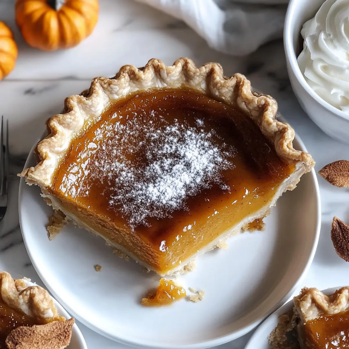 Pumpkin Pie Brûlée with Bourbon Vanilla Whipped Cream Delight
