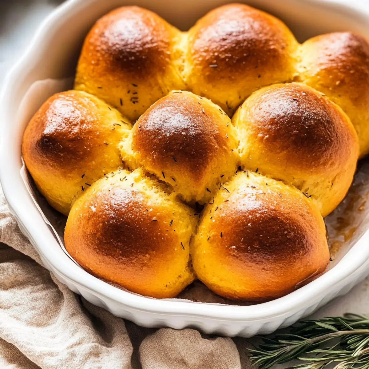 Irresistibly Soft Rosemary Pumpkin Dinner Rolls for Cozy Evenings
