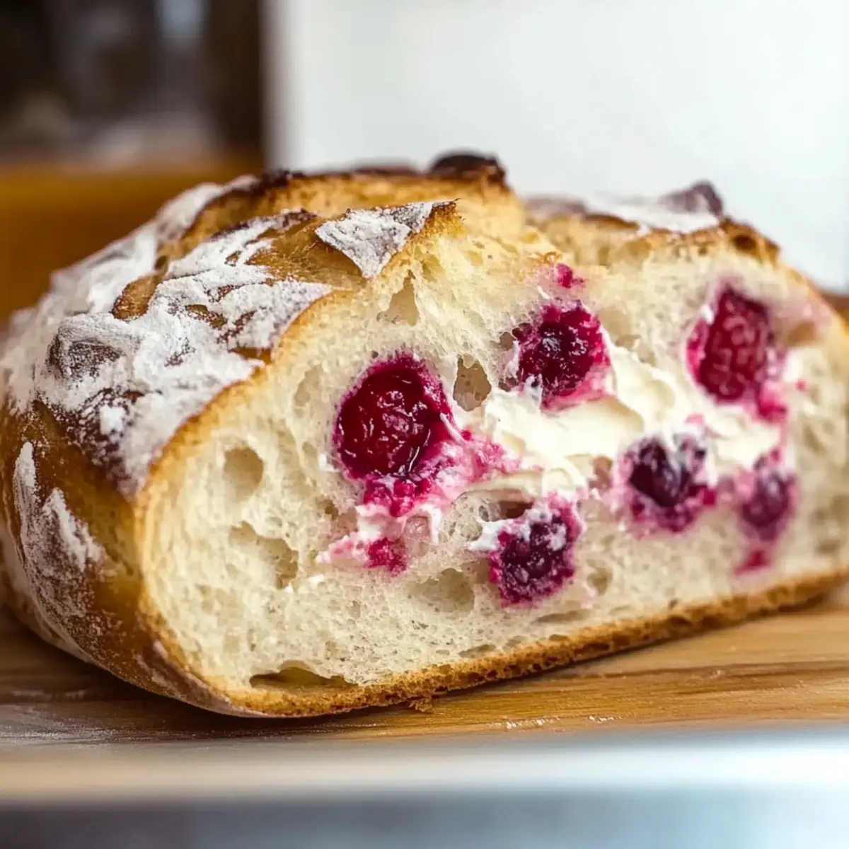 Raspberry Cheesecake Sourdough Bread for Cozy Moments