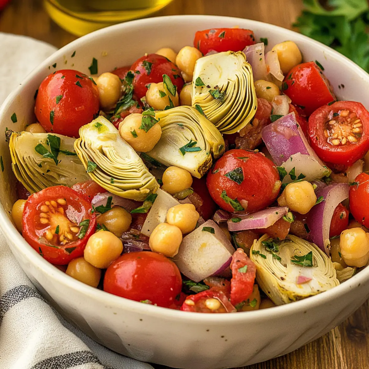 Tuscan Artichoke Tomato Salad for a Refreshing Summer Bite