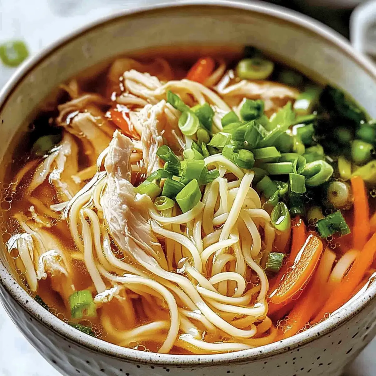 Aromatic Ginger Scallion Chicken Noodle Soup for Cozy Nights