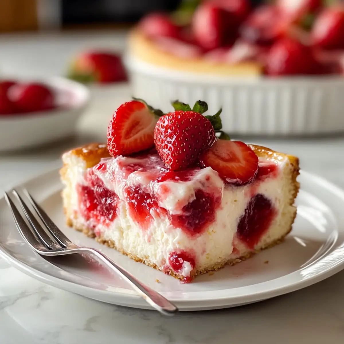 Decadent Strawberry Cheesecake Dump Cake for Easy Indulgence