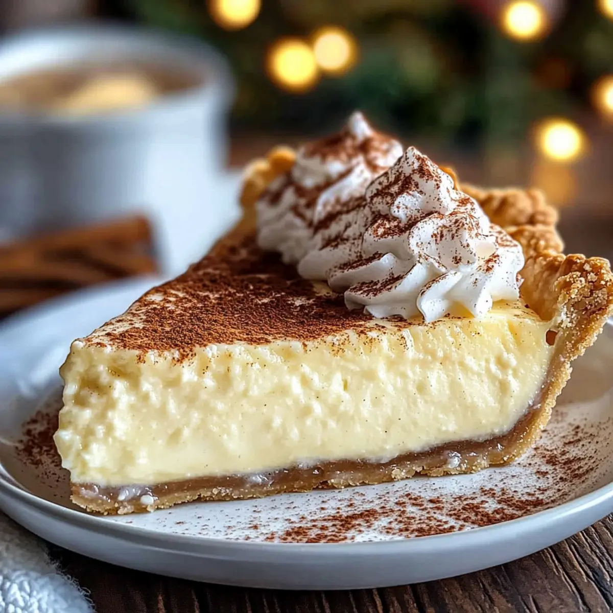 Cozy Up with Christmas Eve Cinnamon-Vanilla Custard Pie