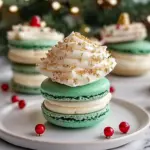 Christmas Tree Cake Macarons