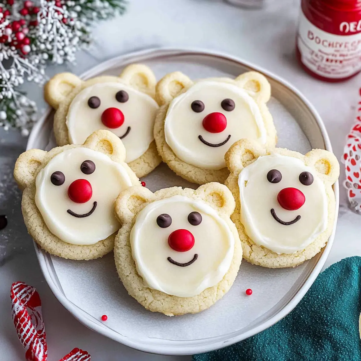 Delicious Polar Bear Cookies with Creamy Buttercream Frosting