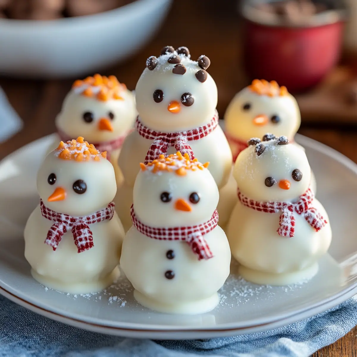 Mini Snowman Truffles to Brighten Your Holiday Celebrations
