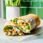 Smashed Chickpea Caesar Wraps