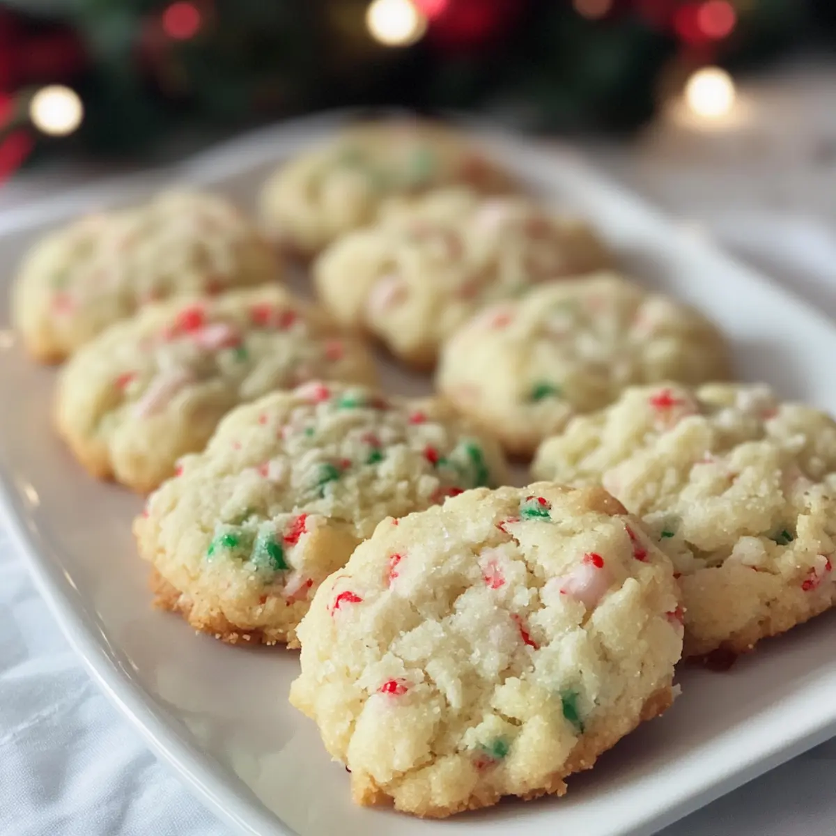Candy Cane Whipped Shortbread Cookies for Holiday Joy