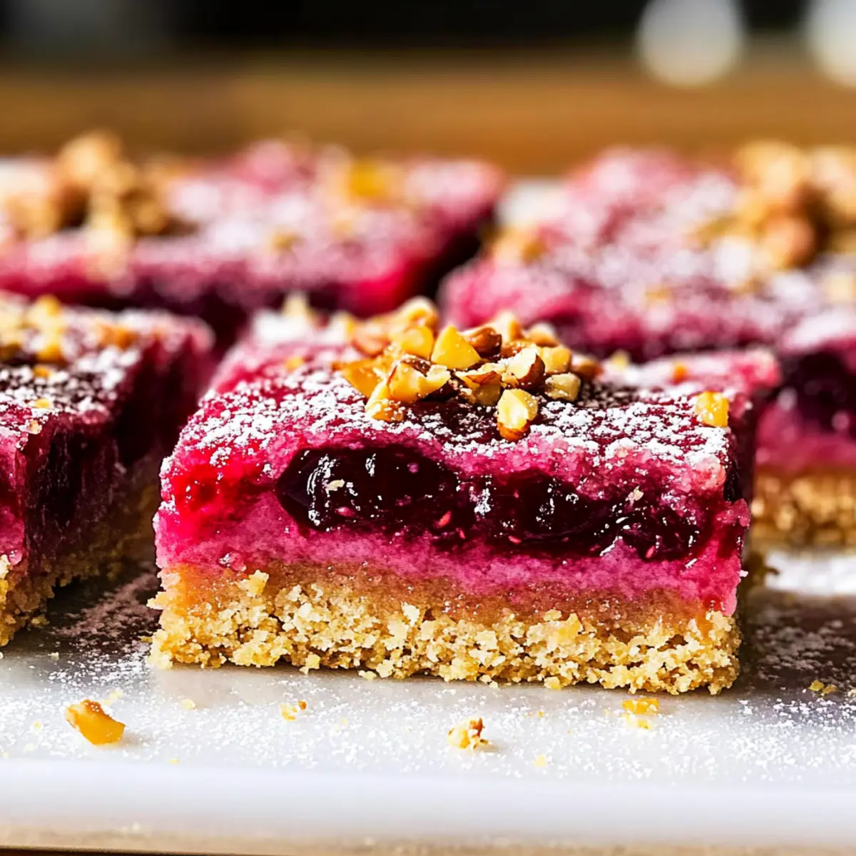 Cranberry Curd Bars with Walnut Shortbread Crust Bliss