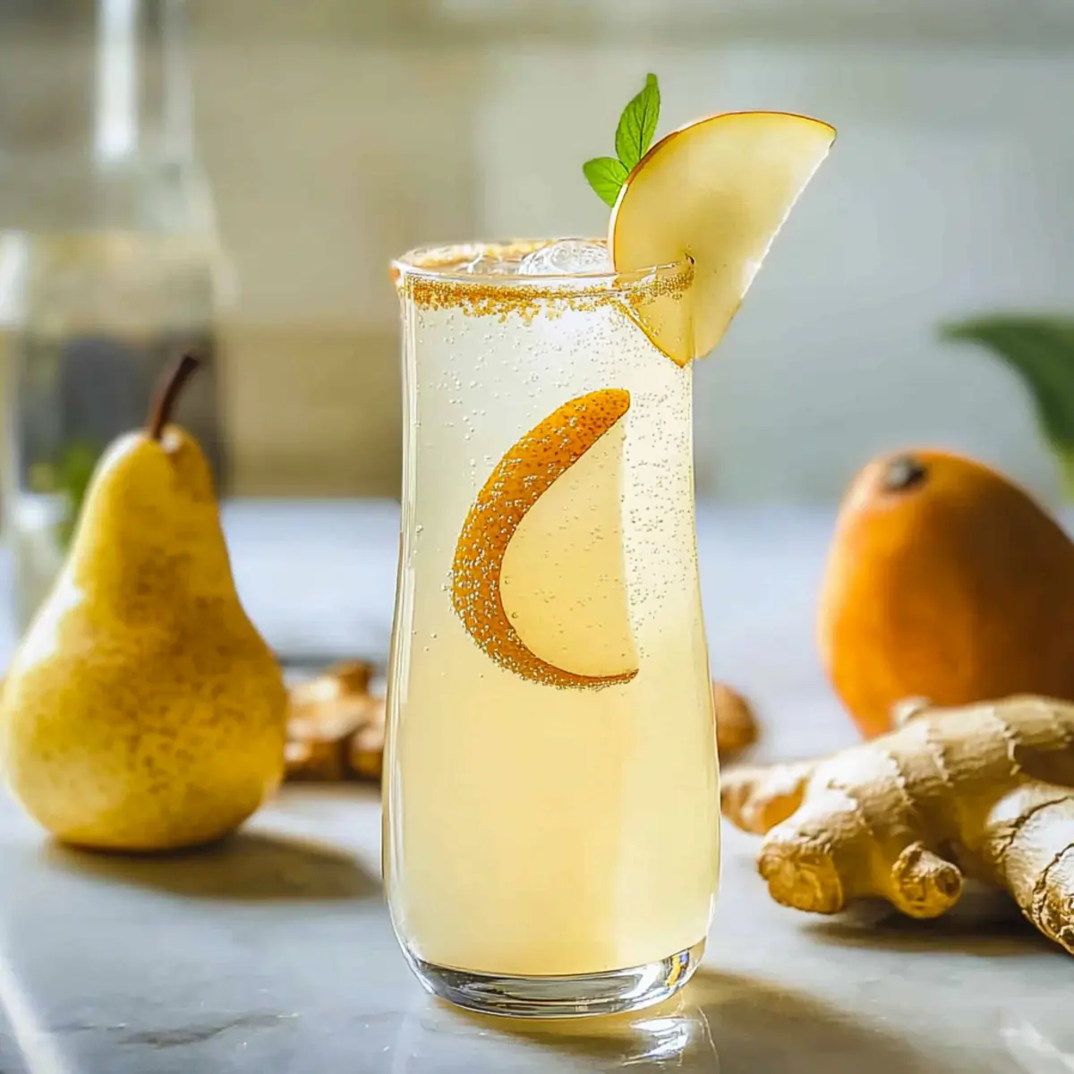 Ginger Pear Sparkler Mocktail: Refreshing Fizz for Every Occasion