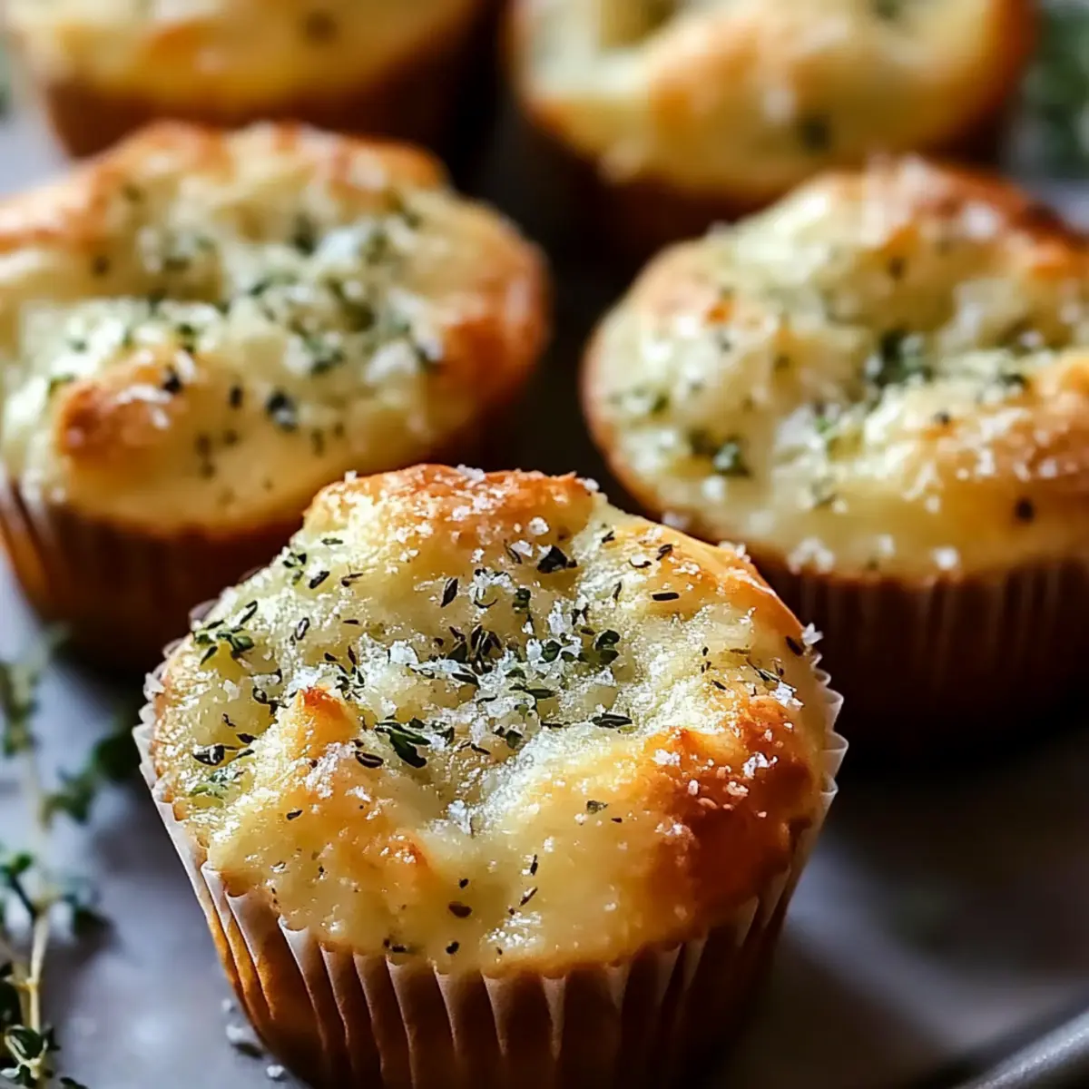 Garlic Butter Herb Focaccia Muffins for Cozy Nights In