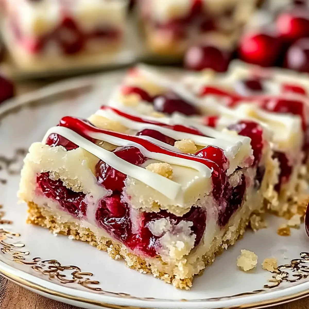 Sweet and Tart Christmas Cherry Bars for Holiday Cheer