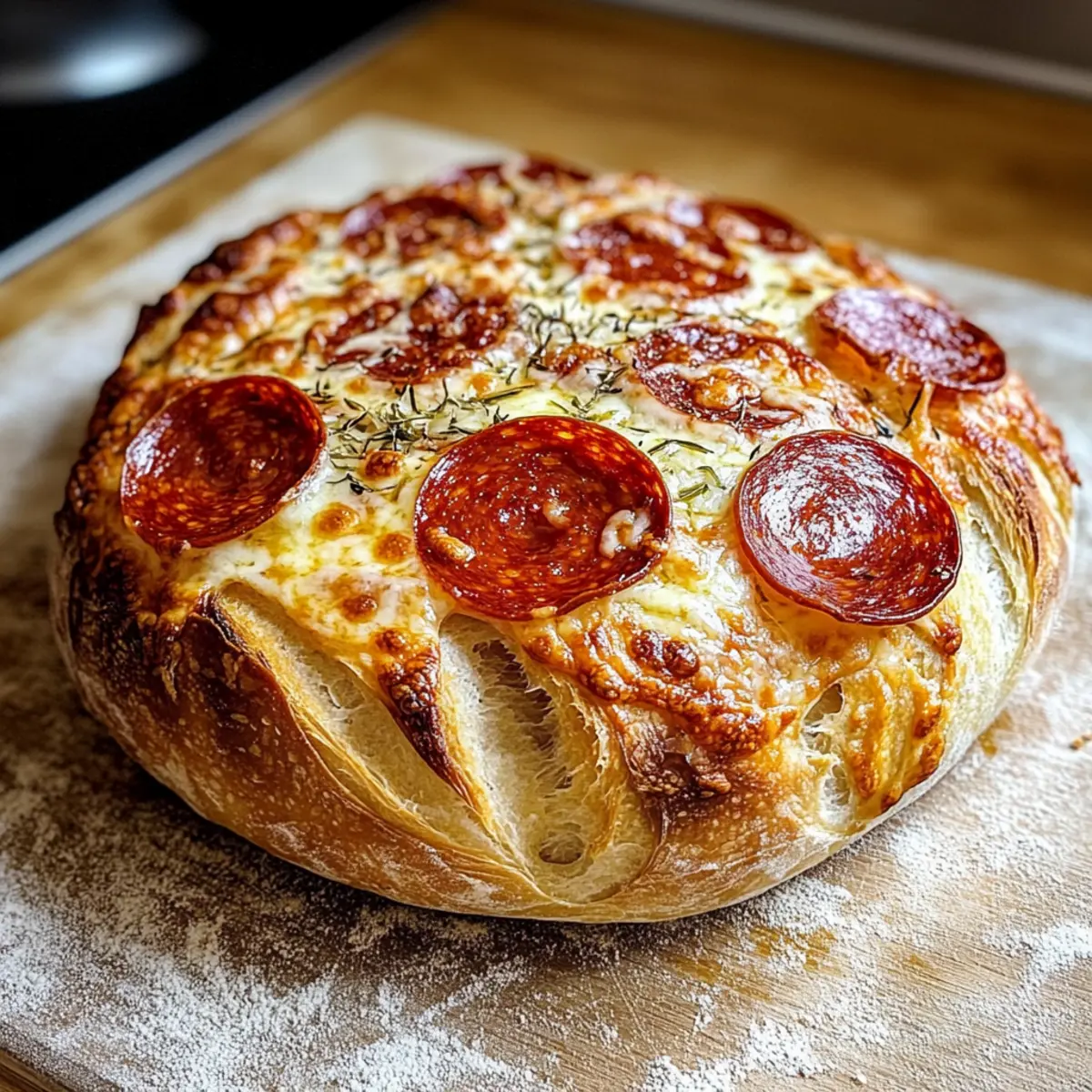 Pepperoni Pizza Sourdough Bread That Your Family Will Love
