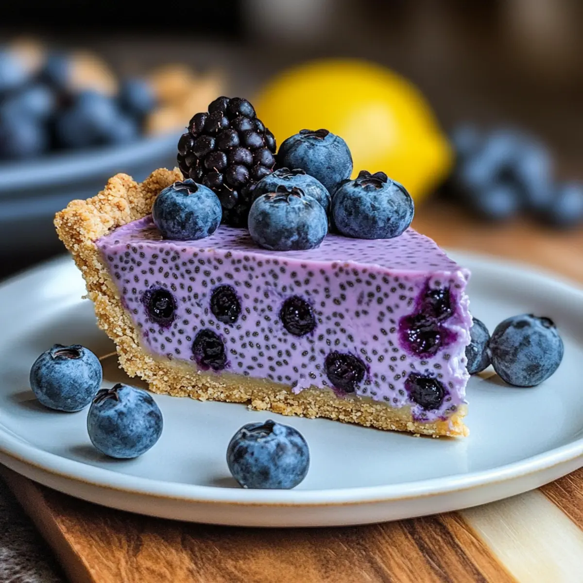 No-Bake Blueberry Chia Seed Pie: Your Guilt-Free Summer Delight