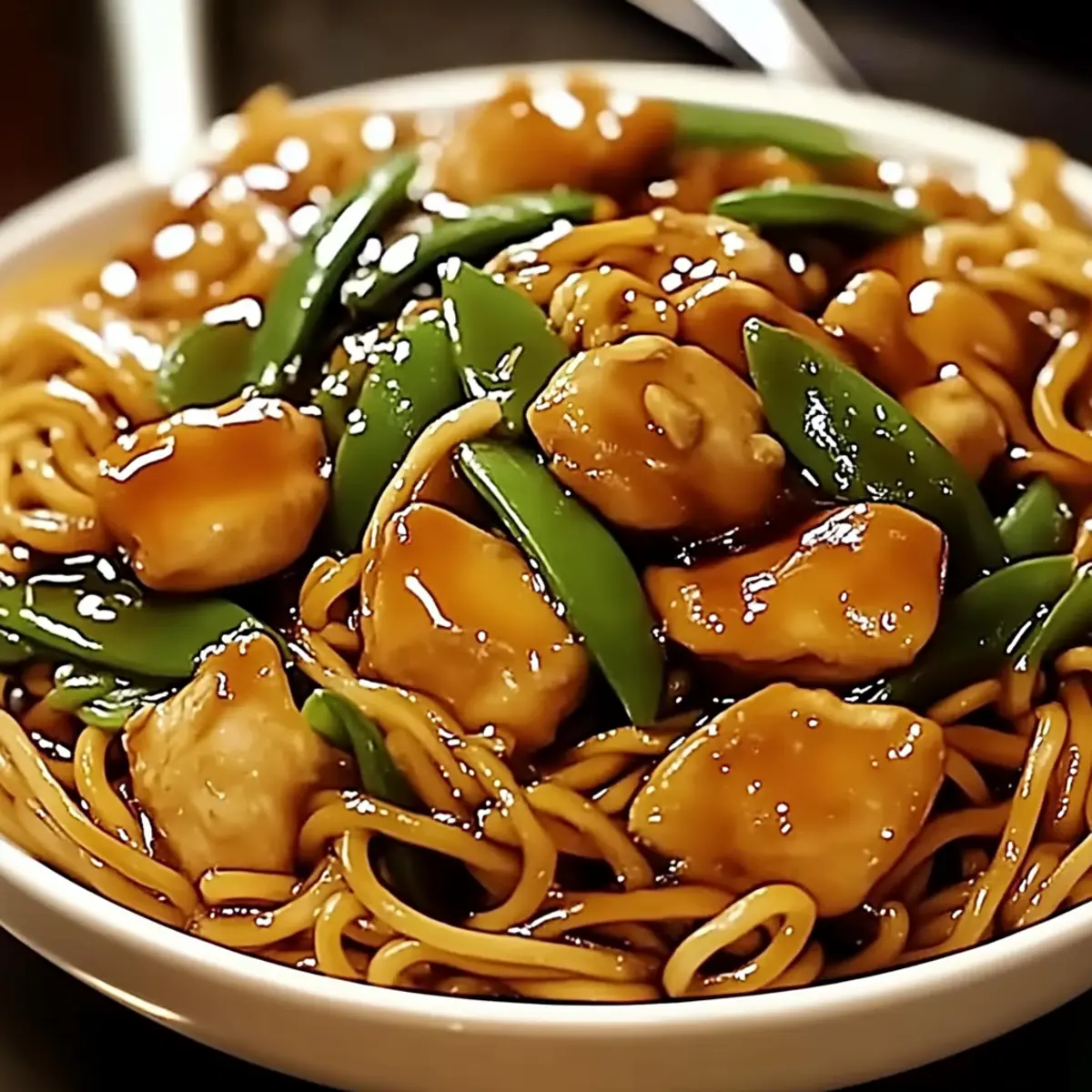 Savory Garlic Chicken Lo Mein: Quick and Homemade Delight