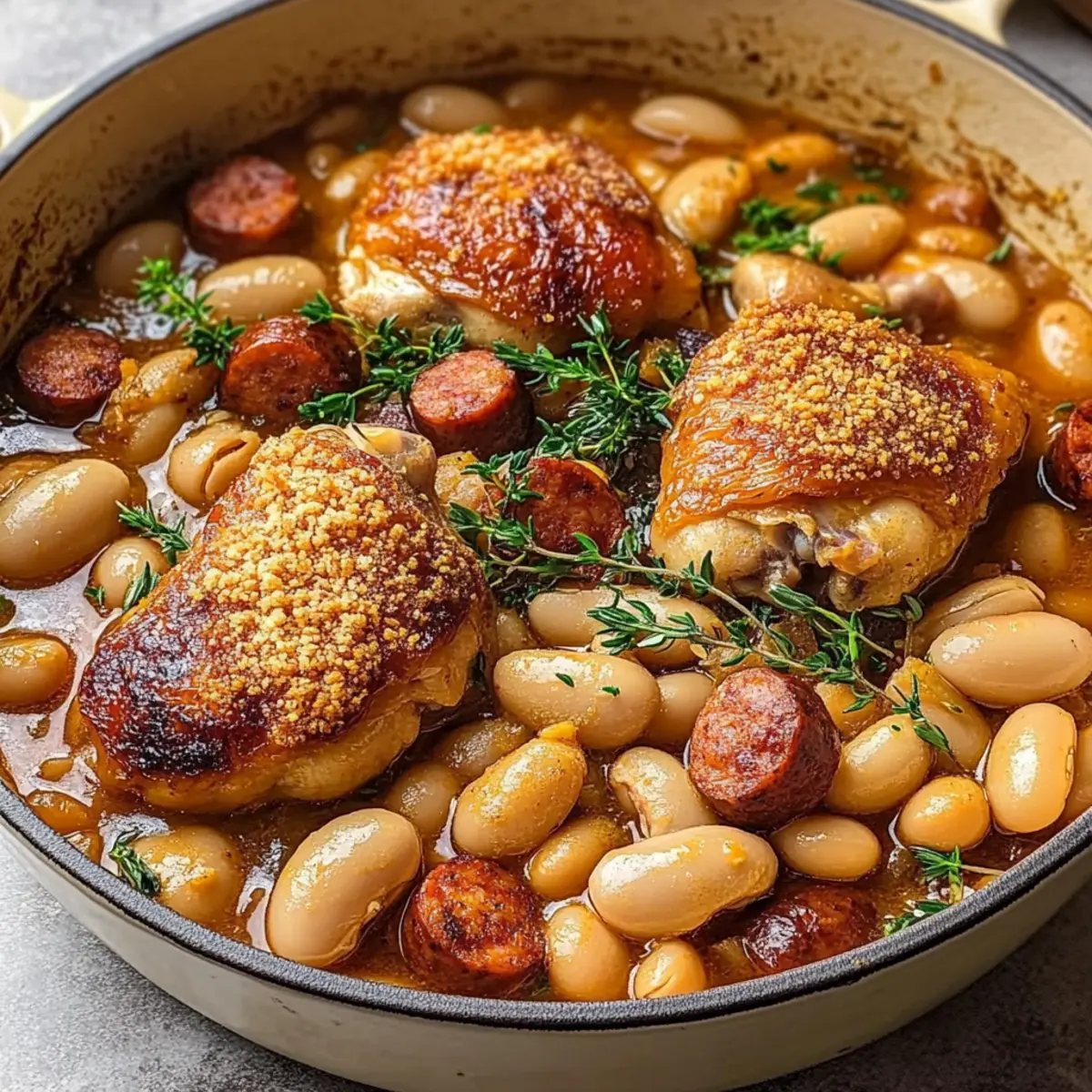 Cozy Up with Rustic Chicken Cassoulet: A Hearty Delight