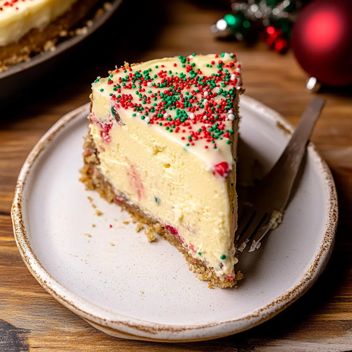 Sugar Cookie Cheesecake: Indulge in Festive Creamy Bliss